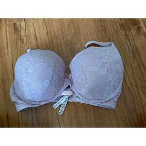 Victorias Secret Dream Angels Lyla Pink Lace Push Up Bra 34DDD Padded